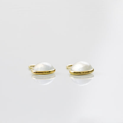 Moonstone Cat's eye Pierced Earrings / K18