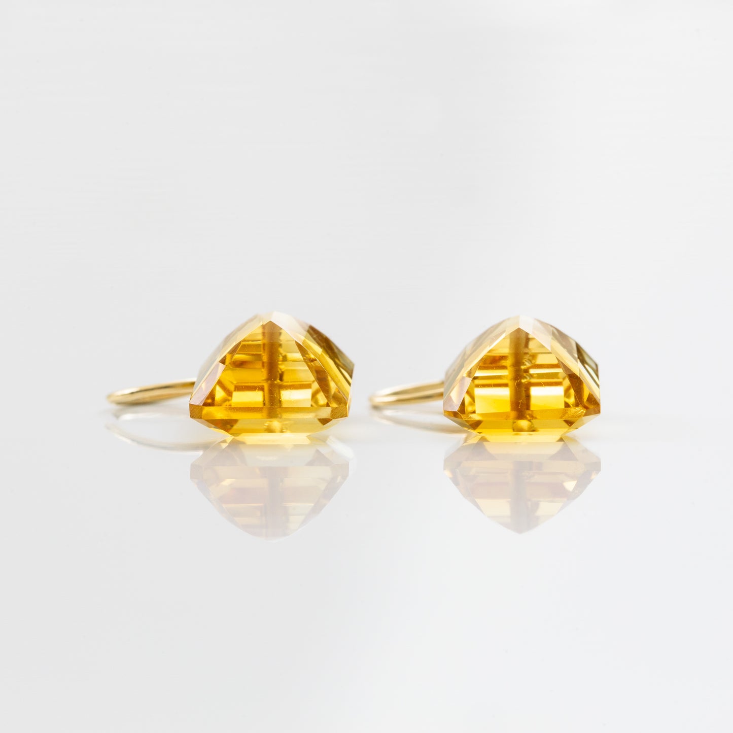 Citrine Pierced Earrings / K18