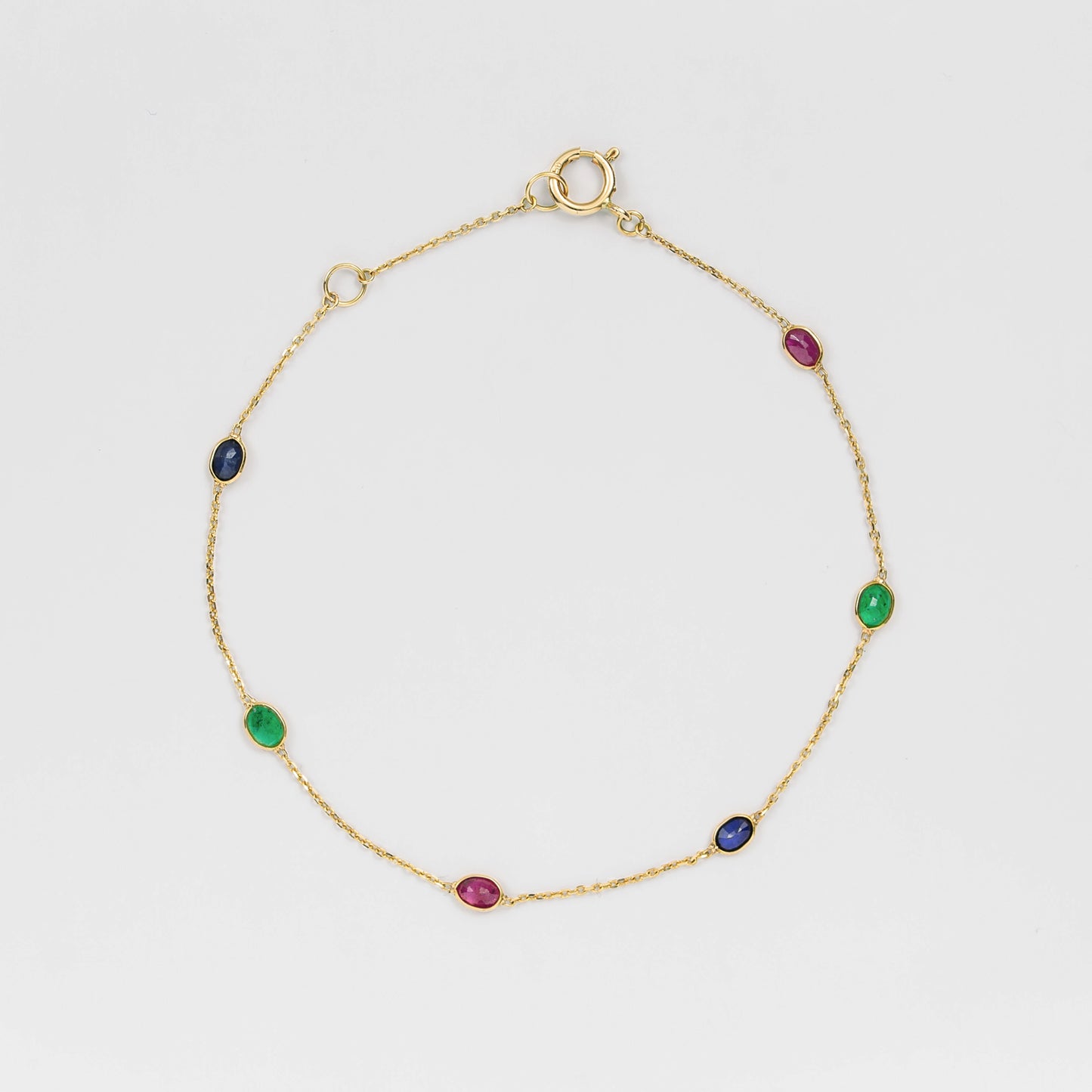 Multi Color Stones Bracelet / K18