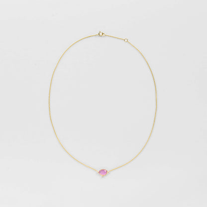 Pink Sapphire, Diamond Necklace / K18