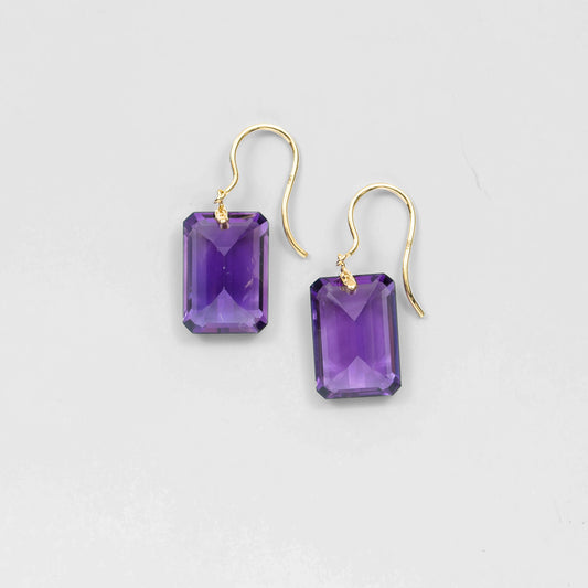 Amethyst Pierced Earrings / K18