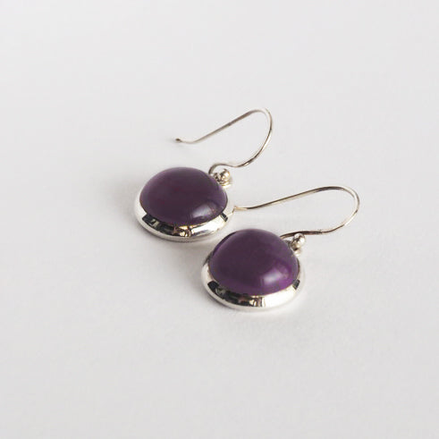 Amethyst Pierced Earrings / Sv925