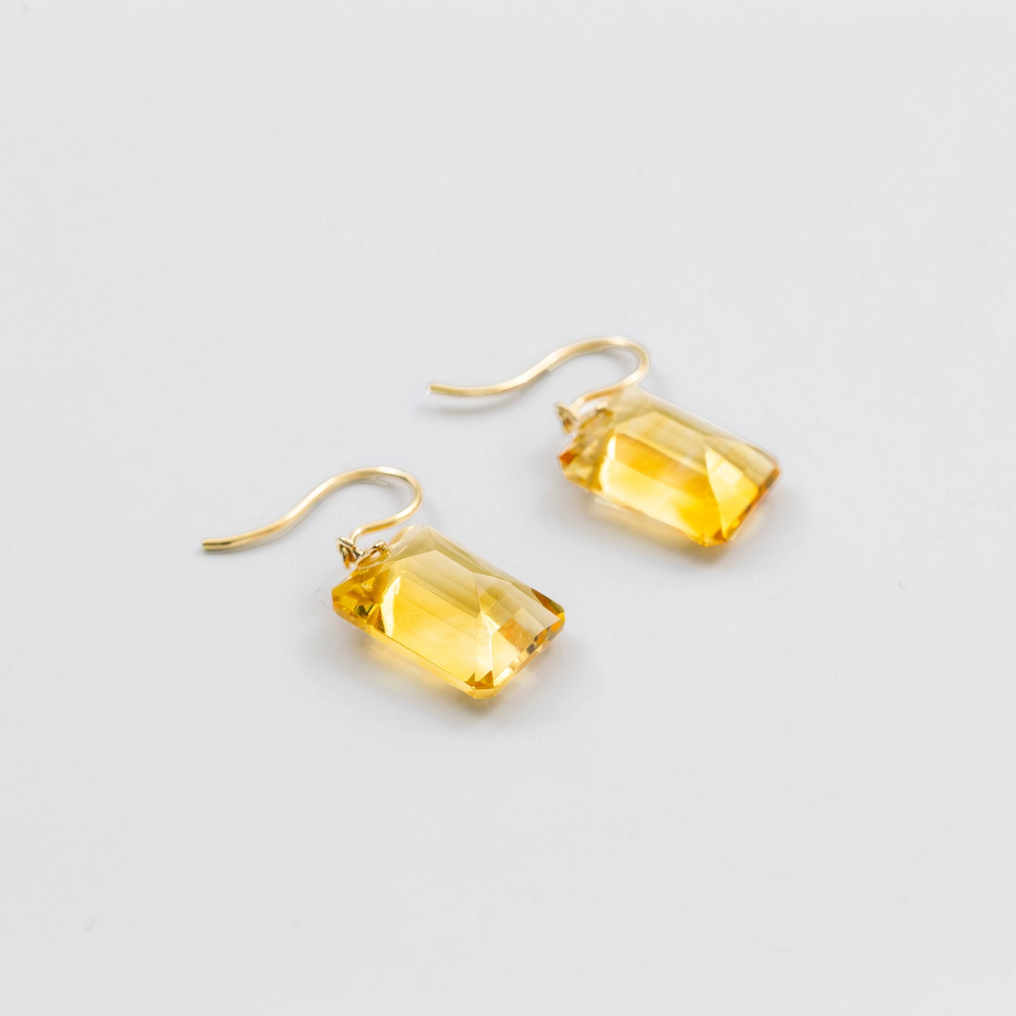 Citrine Pierced Earrings / K18