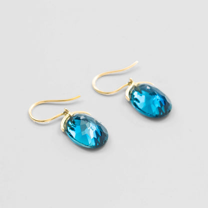 London Blue Topaz Pierced Earrings / K18