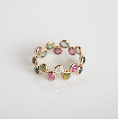 Multi Color Tourmaline Ring / K18