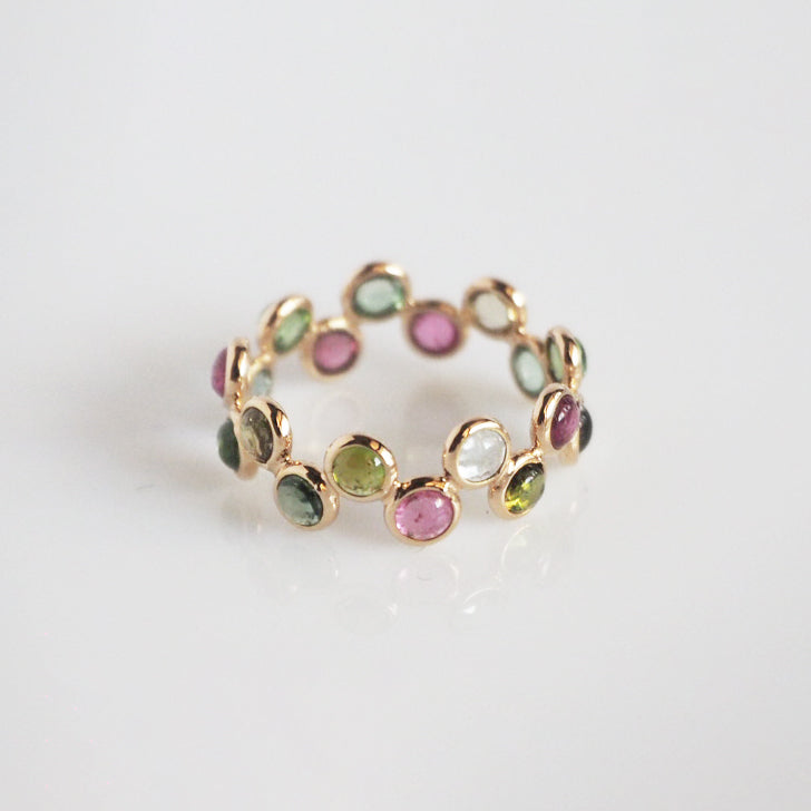 Multi Color Tourmaline Ring / K18