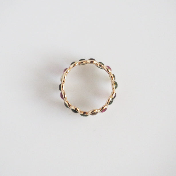 Multi Color Tourmaline Ring / K18