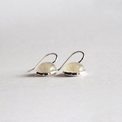 Rutile quartz Pierced Earrings / Sv925