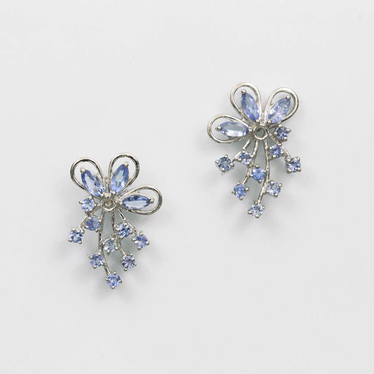 Butterfly Tanzanite Pierced Earrings / Sv925